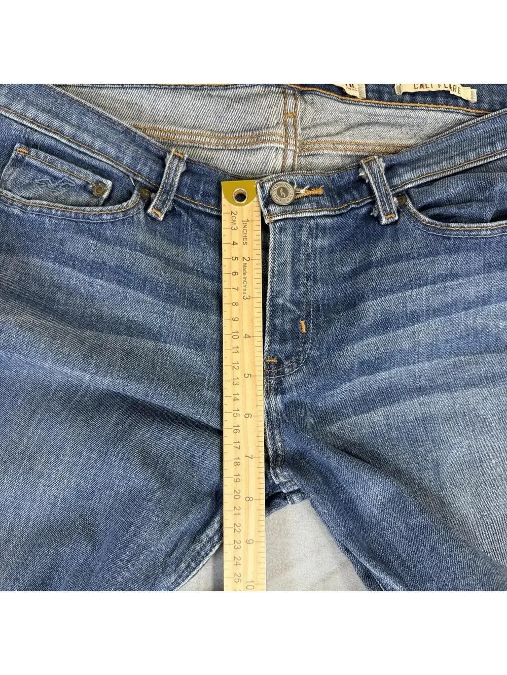 Vintage Y2K Hollister Cali Flare Jeans Womens 11L Blue Low Rise Medium Wash - Picture 8 of 8